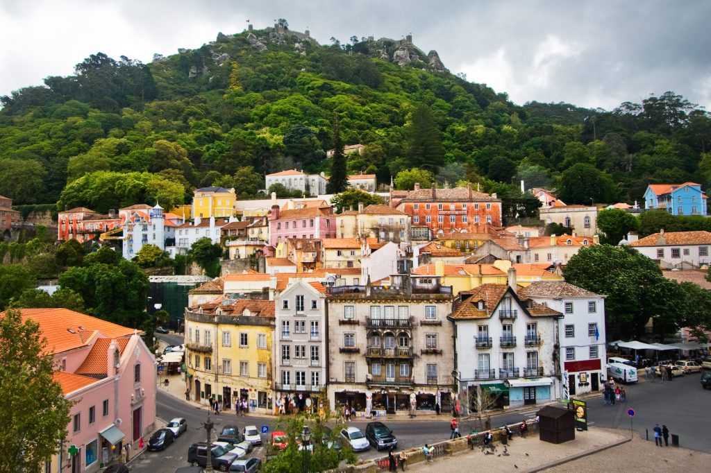 A lovely town, a must see in Portugal. Wikipedia: The town was already described in the 11th century by the Arab geographer Al-Bacr and later by the poets Luís de Camões and Lord Byron (Childe Harold's Pilgrimage - 1809). The Moors built the Castelo dos Mouros in the 8th or 9th century. When Afonso Henriques, with the aid of Crusaders, recaptured Sintra in 1147, much of the castle was destroyed. Only four square towers, the battlements, and the ruins of a Romanesque chapel survived.